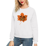 Halloween Costumes Smiley Face Printed Long Sleeve Capless round Neck Sweater for Women