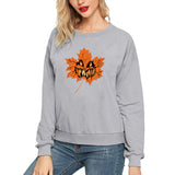Halloween Costumes Smiley Face Printed Long Sleeve Capless round Neck Sweater for Women