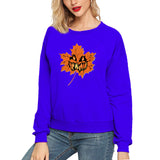Halloween Costumes Smiley Face Printed Long Sleeve Capless round Neck Sweater for Women