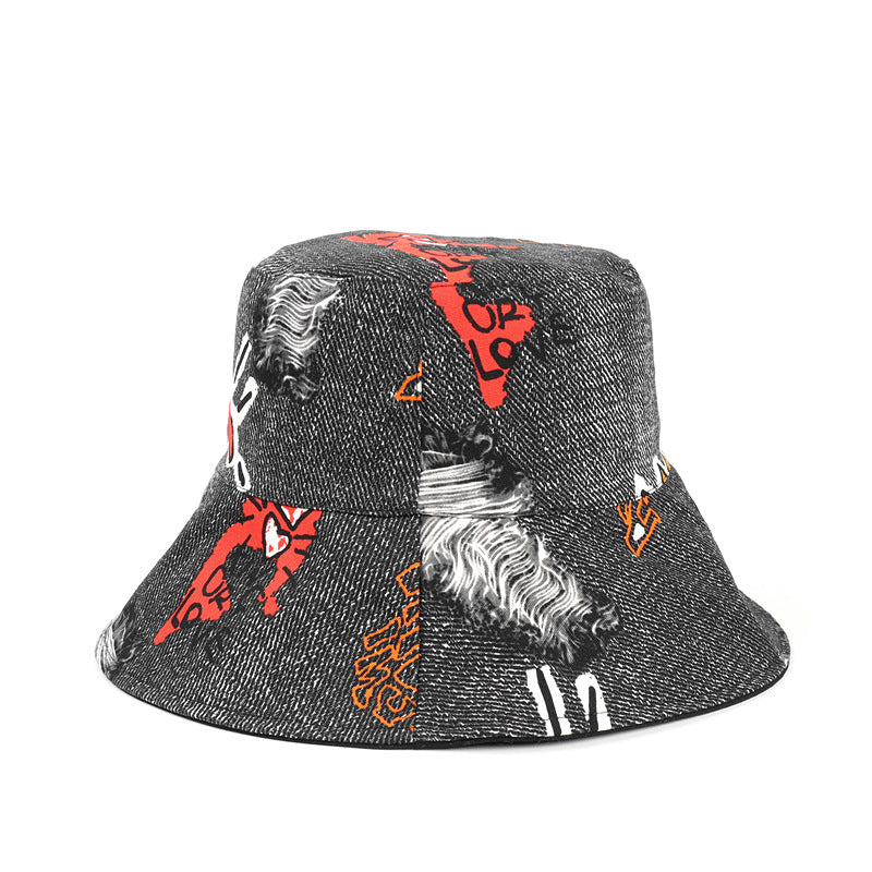 Bucket Hat Fishing Cap Cotton Print Fisherman Hat Female Fall Winter Fashion Sun Hat
