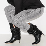 Python Boots Autumn and Winter Snake Pattern Knee High Snow Boots