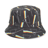 Bucket Hat Fishing Cap Cotton Print Fisherman Hat Rainbow Bucket Hat Men and Women