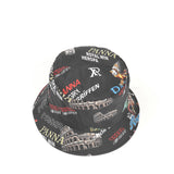 Bucket Hat Fishing Cap Cotton Print Fisherman Hat Men and Women Fashion All-Match Outdoor Leisure