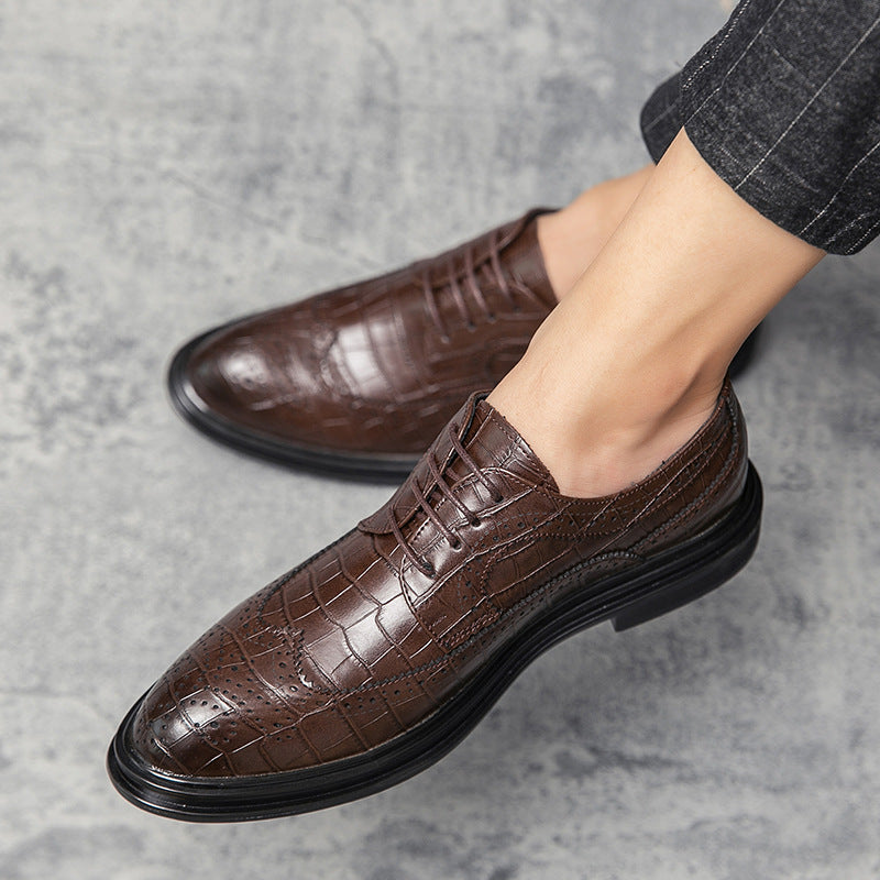 Men's Dress Shoes Classic Leather Oxfords Casual Cushioned Loafer Men's Shoes  Business Leather Shoes