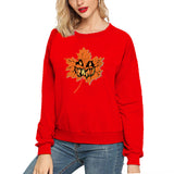 Halloween Costumes Smiley Face Printed Long Sleeve Capless round Neck Sweater for Women