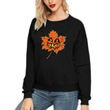 Halloween Costumes Smiley Face Printed Long Sleeve Capless round Neck Sweater for Women