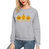 Halloween Costumes Pumpkin Smiley Printed Long Sleeve Capless round Neck Sweater