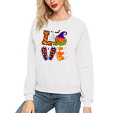 Halloween Costumes Love Fun Pattern Printed Long Sleeve Capless round Neck Sweater