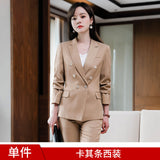 Interview Suit Women Purple Plaid Blazer Female Spring and Autumn Leisure