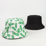Bucket Hat Fishing Cap Cotton Print Fisherman Hat Cartoon Animation Men and Women Student Anti-Sunburn Sun Hat