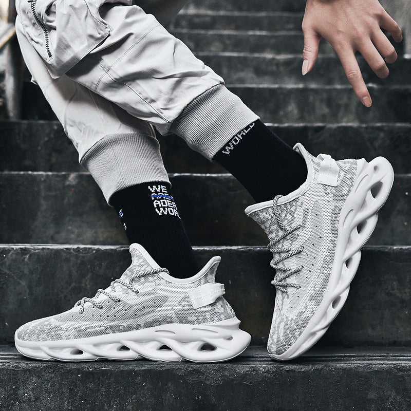Men Sneaks Men's Shoes Breathable Casual Sports Running Shoes Soft Bottom Shoes Fashionable Camouflage Coconut Shoes Men's Shoes