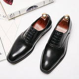 Men's Dress Shoes Classic Leather Oxfords Casual Cushioned Loafer Formal Business Leather Shoes Men's Gentleman Simple Shoes