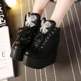 Platform Heels for Women Autumn Martin Boots Women's Muffin Bottom Shoes