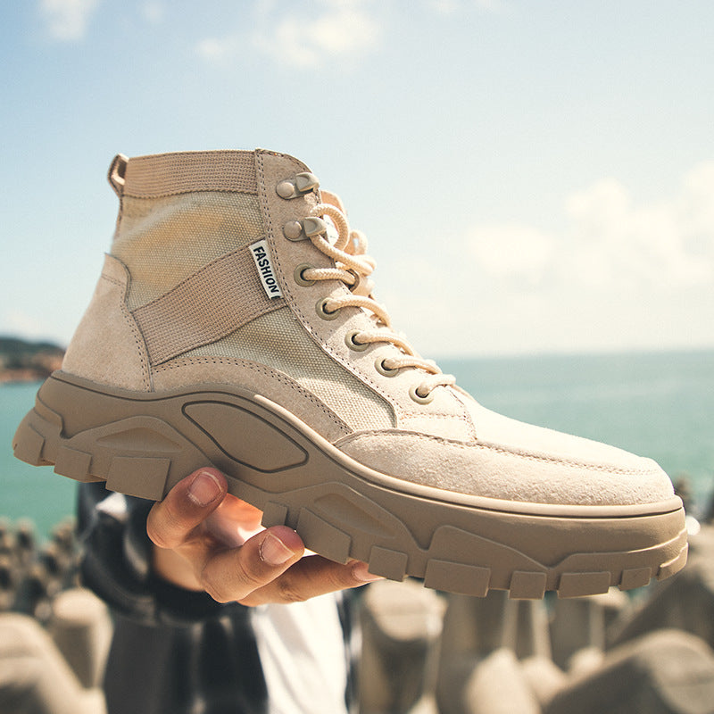 Men's Boots Work Boot Men Casual Hiking Boots Dr. Martens Boots Men's Autumn Breathable High-Top Boots Men's Work Shoes Casual Shoes