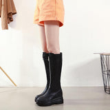 Platform Heels for Women Thick Bottom Medium Boots