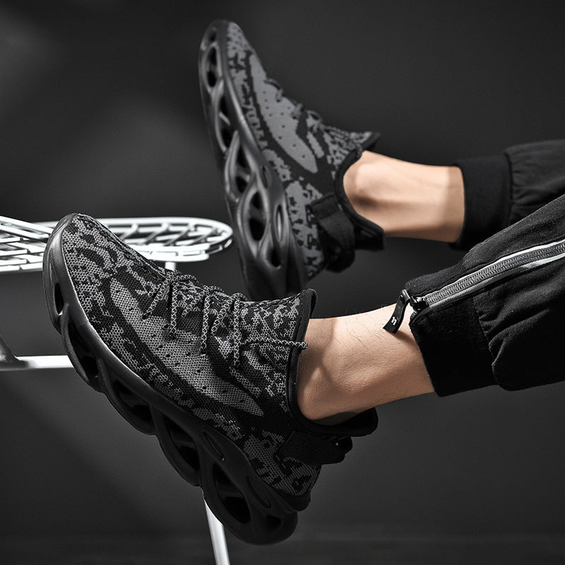 Men Sneaks Men's Shoes Breathable Casual Sports Running Shoes Soft Bottom Shoes Fashionable Camouflage Coconut Shoes Men's Shoes