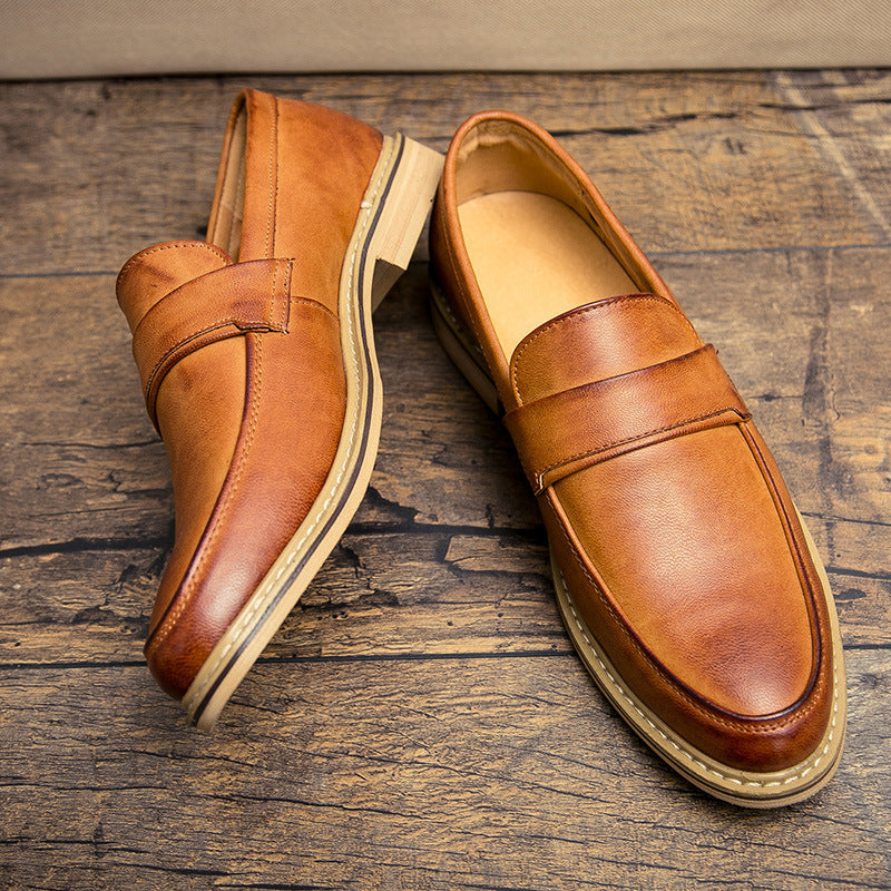 Men's Loafers RelaxedFit SlipOn Loafer Men Shoes Autumn and Winter Trends Personality Men's Business Leather Shoes
