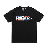 Vlone Mexico Friends Shirt Summer Large V-Shaped Female Printed Short Sleeve Men And Women
