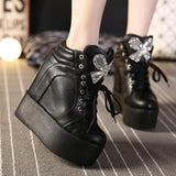 Platform Heels for Women Autumn Martin Boots Women's Muffin Bottom Shoes