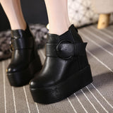 Platform Heels for Women Autumn and Winter Women's Shoes Fashion Heel Lifed Ankle Boots for Women Platform Martin Boots