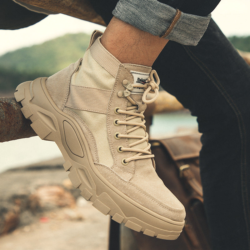 Men's Boots Work Boot Men Casual Hiking Boots Dr. Martens Boots Men's Autumn Breathable High-Top Boots Men's Work Shoes Casual Shoes