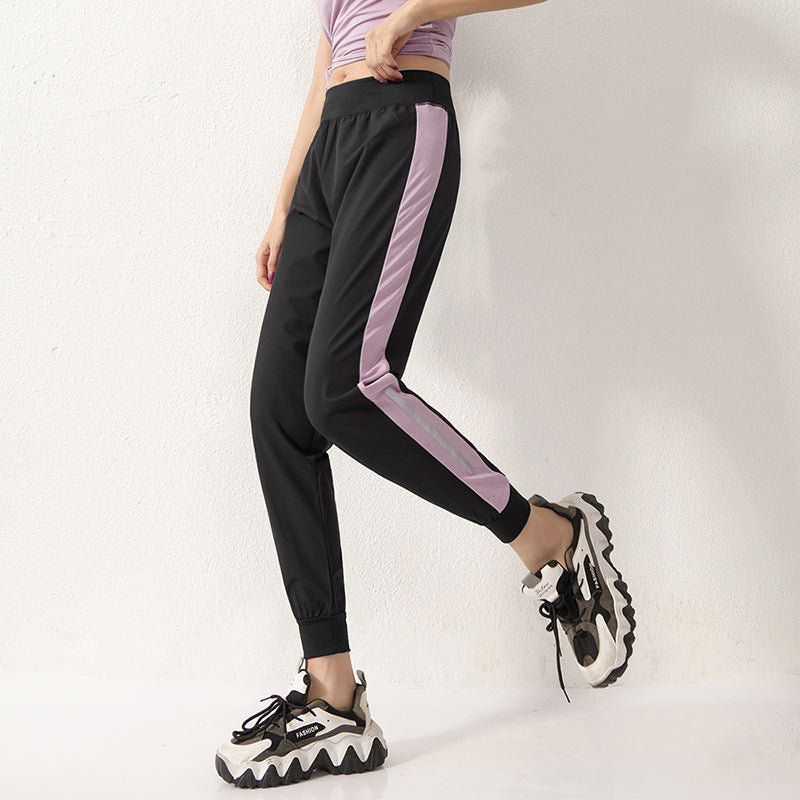 Sweat Wicking Pants Sweatpants Loose-Fit Tappered Trousers High Waist Workout Yoga Pants