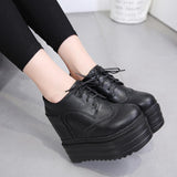 Platform Heels for Women Fall High Heel Boots Versatile Platform Height Increasing Insole Martin Women's Boots
