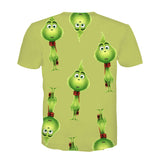 Men and Women Grinch Shirt 3D Printed T-shirt Children's Summer Clothing