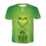 Men and Women Grinch Shirt 3D Printed T-shirt Children's Summer Clothing