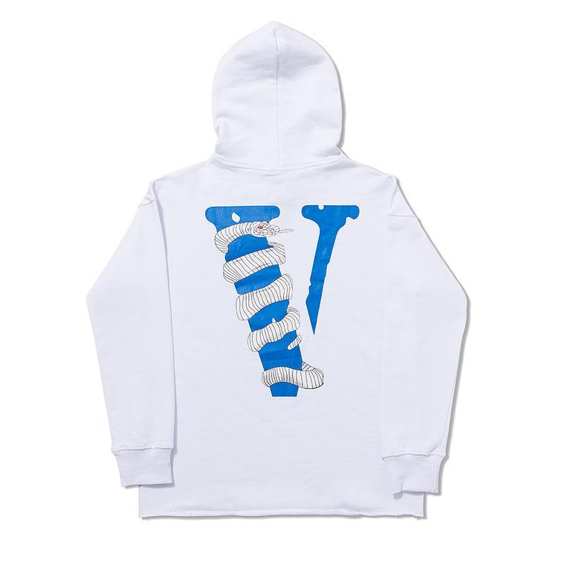 Vlone Hoodie Fall Winter Coat Men'S And Women'S Loose Hooded Sweater