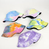 Bucket Hat Fishing Cap Cotton Print Fisherman Hat Color Bucket Hat Female Autumn and Winter Outdoor Sun-Proof Basin Hat