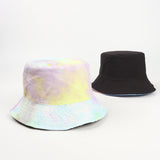 Bucket Hat Fishing Cap Cotton Print Fisherman Hat Color Bucket Hat Female Autumn and Winter Outdoor Sun-Proof Basin Hat
