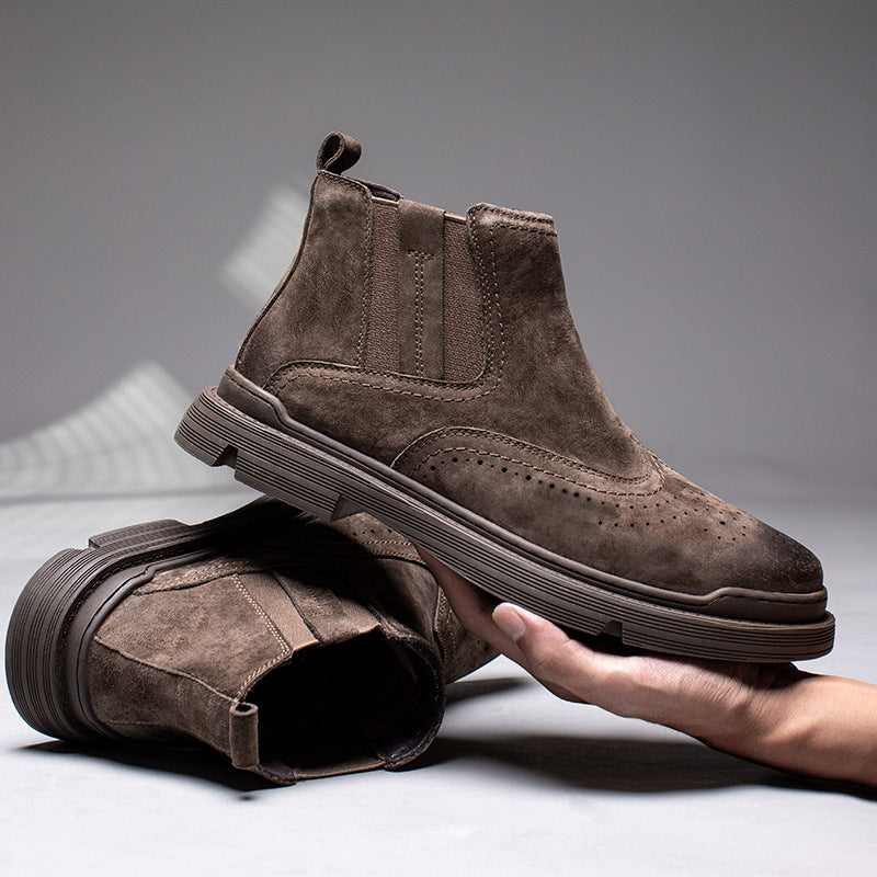 Men's Boots Work Boot Men Casual Hiking Boots Autumn Martin Boots High-Top Work Shoes Men's Shoes