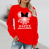 Halloween Costumes Fun Pattern Printed Long Sleeve Capless round Neck Sweater