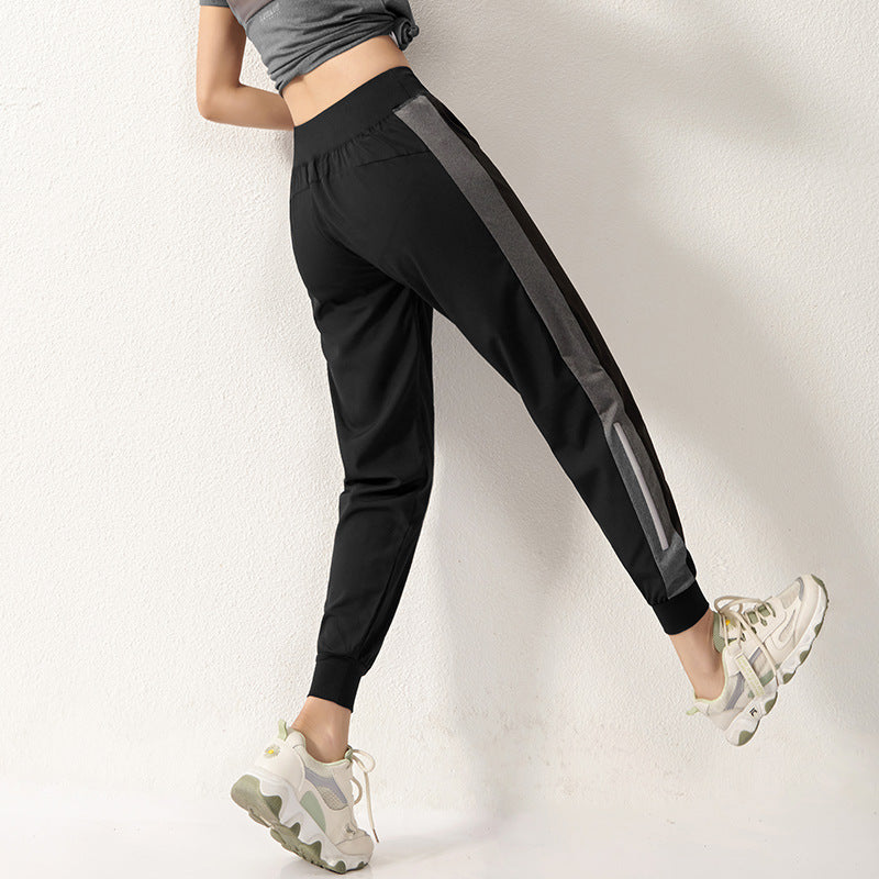 Sweat Wicking Pants Sweatpants Loose-Fit Tappered Trousers High Waist Workout Yoga Pants