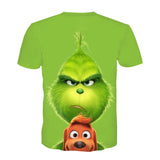 Men and Women Grinch Shirt 3D Printed T-shirt Children's Summer Clothing