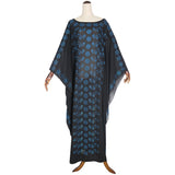 African Women's Wear Chiffon Scoop Batwing Sleeve Loose Dress African Dashiki Ankara Styles Dress