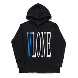 Vlone Hoodie Fall Winter Coat Men'S And Women'S Loose Hooded Sweater