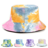 Bucket Hat Fishing Cap Cotton Print Fisherman Hat Color Bucket Hat Female Autumn and Winter Outdoor Sun-Proof Basin Hat
