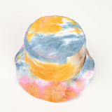 Bucket Hat Fishing Cap Cotton Print Fisherman Hat Color Bucket Hat Female Autumn and Winter Outdoor Sun-Proof Basin Hat