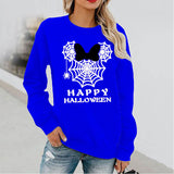 Halloween Costumes Fun Pattern Printed Long Sleeve Capless round Neck Sweater