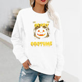 Halloween Costumes Fun Pattern Printed Long Sleeve Capless round Neck Sweater