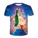 Men and Women Grinch Shirt 3D Printed T-shirt Children's Summer Clothing