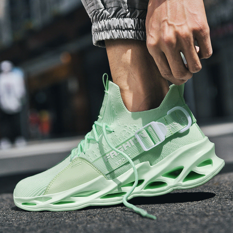Men Sneaks Men's Shoes Coconut Shoes Breathable Flyknit Mesh Shoes Trendy Running Casual Shoes