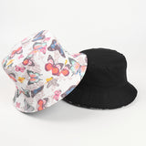 Bucket Hat Fishing Cap Cotton Print Fisherman H Butterfly Print Cartoon Sun Hat