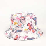 Bucket Hat Fishing Cap Cotton Print Fisherman H Butterfly Print Cartoon Sun Hat