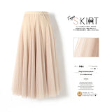 MIDI Mauve Skirt Long Skirt Large Swing Skirt Slimming A- line Skirt Cover Purple Gauze Skirt