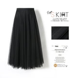 MIDI Mauve Skirt Long Skirt Large Swing Skirt Slimming A- line Skirt Cover Purple Gauze Skirt