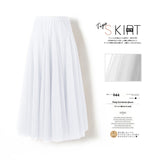 MIDI Mauve Skirt Long Skirt Large Swing Skirt Slimming A- line Skirt Cover Purple Gauze Skirt