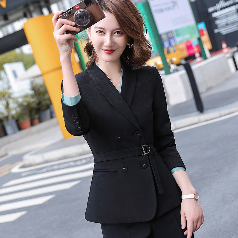 Interview Suit Women's Suit Short Autumn and Winter Western Style Suit